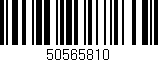 Código de barras (EAN, GTIN, SKU, ISBN): '50565810'
