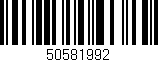 Código de barras (EAN, GTIN, SKU, ISBN): '50581992'