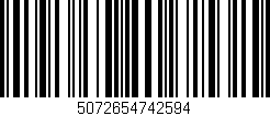 Código de barras (EAN, GTIN, SKU, ISBN): '5072654742594'