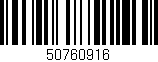 Código de barras (EAN, GTIN, SKU, ISBN): '50760916'