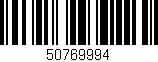 Código de barras (EAN, GTIN, SKU, ISBN): '50769994'