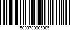 Código de barras (EAN, GTIN, SKU, ISBN): '5080703986905'