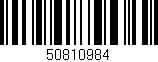 Código de barras (EAN, GTIN, SKU, ISBN): '50810984'