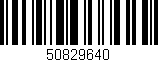 Código de barras (EAN, GTIN, SKU, ISBN): '50829640'