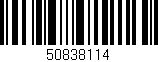 Código de barras (EAN, GTIN, SKU, ISBN): '50838114'