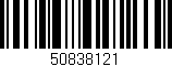 Código de barras (EAN, GTIN, SKU, ISBN): '50838121'