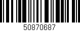 Código de barras (EAN, GTIN, SKU, ISBN): '50870687'