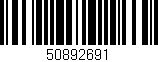 Código de barras (EAN, GTIN, SKU, ISBN): '50892691'