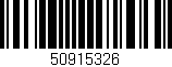 Código de barras (EAN, GTIN, SKU, ISBN): '50915326'