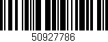 Código de barras (EAN, GTIN, SKU, ISBN): '50927786'