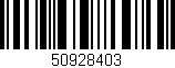 Código de barras (EAN, GTIN, SKU, ISBN): '50928403'