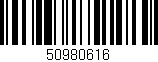 Código de barras (EAN, GTIN, SKU, ISBN): '50980616'