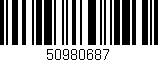Código de barras (EAN, GTIN, SKU, ISBN): '50980687'