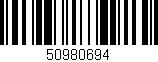 Código de barras (EAN, GTIN, SKU, ISBN): '50980694'