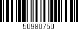 Código de barras (EAN, GTIN, SKU, ISBN): '50980750'