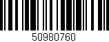 Código de barras (EAN, GTIN, SKU, ISBN): '50980760'