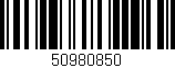 Código de barras (EAN, GTIN, SKU, ISBN): '50980850'