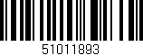 Código de barras (EAN, GTIN, SKU, ISBN): '51011893'