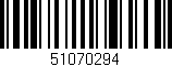 Código de barras (EAN, GTIN, SKU, ISBN): '51070294'