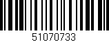 Código de barras (EAN, GTIN, SKU, ISBN): '51070733'