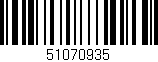 Código de barras (EAN, GTIN, SKU, ISBN): '51070935'