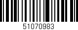 Código de barras (EAN, GTIN, SKU, ISBN): '51070983'