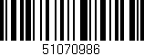 Código de barras (EAN, GTIN, SKU, ISBN): '51070986'
