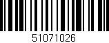 Código de barras (EAN, GTIN, SKU, ISBN): '51071026'