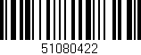 Código de barras (EAN, GTIN, SKU, ISBN): '51080422'