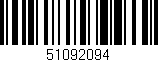 Código de barras (EAN, GTIN, SKU, ISBN): '51092094'