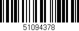 Código de barras (EAN, GTIN, SKU, ISBN): '51094378'