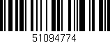 Código de barras (EAN, GTIN, SKU, ISBN): '51094774'