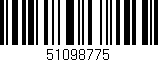 Código de barras (EAN, GTIN, SKU, ISBN): '51098775'