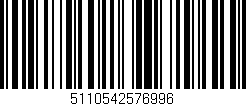 Código de barras (EAN, GTIN, SKU, ISBN): '5110542576996'