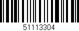 Código de barras (EAN, GTIN, SKU, ISBN): '51113304'