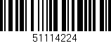 Código de barras (EAN, GTIN, SKU, ISBN): '51114224'