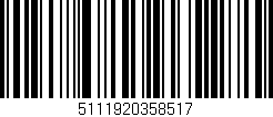 Código de barras (EAN, GTIN, SKU, ISBN): '5111920358517'