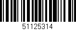 Código de barras (EAN, GTIN, SKU, ISBN): '51125314'