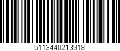 Código de barras (EAN, GTIN, SKU, ISBN): '5113440213918'