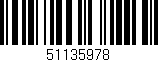 Código de barras (EAN, GTIN, SKU, ISBN): '51135978'