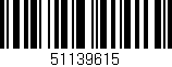 Código de barras (EAN, GTIN, SKU, ISBN): '51139615'