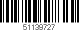 Código de barras (EAN, GTIN, SKU, ISBN): '51139727'