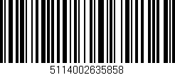 Código de barras (EAN, GTIN, SKU, ISBN): '5114002635858'