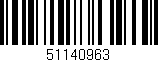 Código de barras (EAN, GTIN, SKU, ISBN): '51140963'