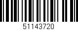 Código de barras (EAN, GTIN, SKU, ISBN): '51143720'