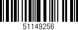 Código de barras (EAN, GTIN, SKU, ISBN): '51149256'