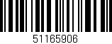 Código de barras (EAN, GTIN, SKU, ISBN): '51165906'