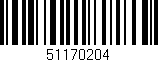 Código de barras (EAN, GTIN, SKU, ISBN): '51170204'