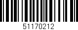 Código de barras (EAN, GTIN, SKU, ISBN): '51170212'