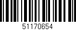 Código de barras (EAN, GTIN, SKU, ISBN): '51170654'